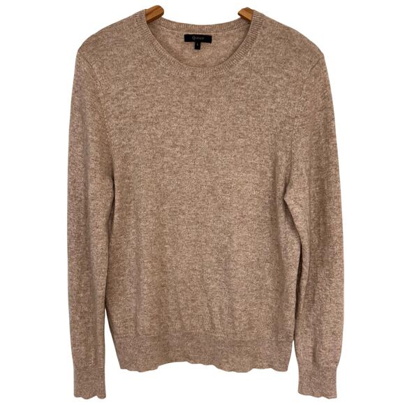 Quince Mongolian Cashmere Oatmeal Crewneck Sweater Size Large - Picture 2 of 14